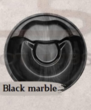 Premium Whirlpool 2,25 m (Acryl-Edition) Black Marble Acryl Wanne
