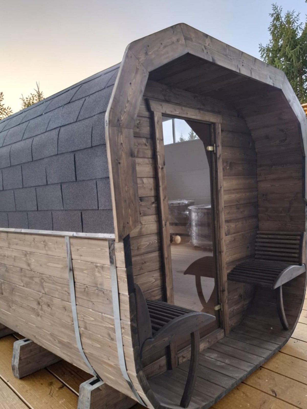 Quadratische Sauna